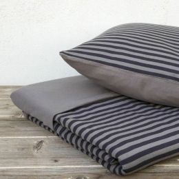 Παπλωματοθήκη Suave Σετ 3τμχ Dark Gray Nima Υπέρδιπλο 220x240cm 100% Βαμβάκι