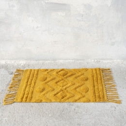 Πατάκι Μπάνιου Enzo Mustard Beige Nima 70 x 110 100% Βαμβάκι