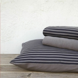 Σεντόνια Με Λάστιχο Suave Σετ 4τμχ Dark Gray Nima Υπέρδιπλo 100% Βαμβάκι