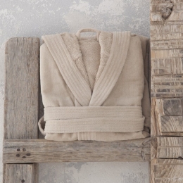 Μπουρνούζι Zen Με Κουκούλα Σε Κουτί Warm Beige Nima
