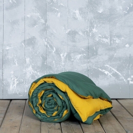 Πάπλωμα Abalone Green - Mustard Beige Nima Υπέρδιπλο 220x240cm Microfiber