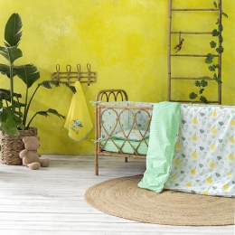 Πάντα Akunga Green-Yellow Nima 40x200cm 100% Βαμβάκι
