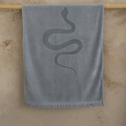 Πετσέτα Θαλάσσης Mamba Jacquard Grey Nima Θαλάσσης 90x160cm 100% Βαμβάκι
