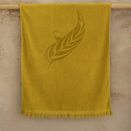 Πετσέτα Θαλάσσης Mandar Jacquard Mustard Nima Θαλάσσης 90x160cm 100% Βαμβάκι