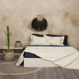 Σεντόνι Superior Satin Beige Nima Υπέρδιπλο 240x260cm 100% Βαμβακοσατέν