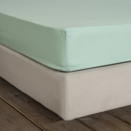 Σεντόνι Unicolors Με Λάστιχο Pistacchio Nima Μονό 100x232cm 100% Βαμβάκι