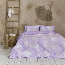 Σεντόνια Aissa (Σετ 4τμχ) Lavender Nima Διπλό 100% Βαμβάκι