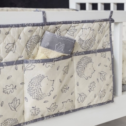 Βρεφική Θήκη Οργάνωσης Beebo 60x30 Beige-Grey Nima 100% Βαμβάκι