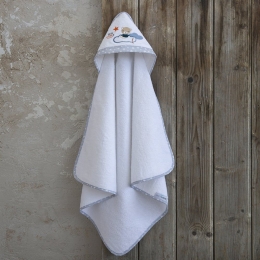 Κάπα Βρεφική Nighty Night White-Blue Nima
