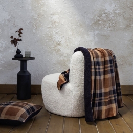 Κουβέρτα Καναπέ Madum Brown Nima 130X170 130x170cm Πολυέστερ