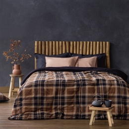 Κουβερτοπάπλωμα Madum Brown Nima Υπέρδιπλο 220x240cm Πολυέστερ