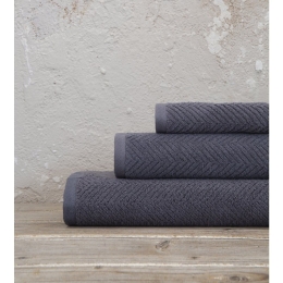 Πετσέτα Bold Dark Grey Nima Προσώπου 50x90cm 100% Βαμβάκι