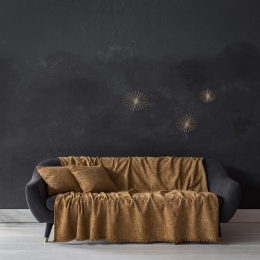 Ριχτάρι Woods Gold Nima Τριθέσιο 180x300cm Chenille-Acrylic
