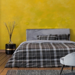 Σεντόνια Noit (Σετ 4τμχ) Dark Grey Nima Υπέρδιπλο 240x260cm 100% Βαμβακερή Φανέλα