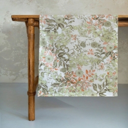 Runner Lush Green-Orange Nima 48Χ150 48x150cm 100% Βαμβάκι