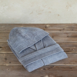 Μπουρνούζι Zen Με Κουκούλα Medium Grey Nima