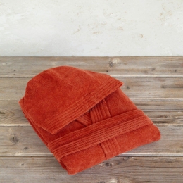 Μπουρνούζι Zen Με Κουκούλα Wild Terracotta Nima