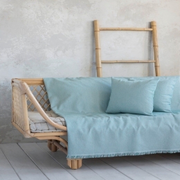 Ριχτάρι Kesia Aqua Nima Πολυθρόνα 180x180cm Βαμβάκι-Πολυέστερ