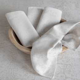 Πετσέτες Φαγητού (Σετ 4τμχ) Piel Beige Nima 42x42cm Βαμβάκι-Πολυέστερ