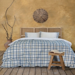 Σεντόνια Ombre (Σετ 4τμχ) Blue-Grey Nima King Size 270x280cm 100% Βαμβάκι