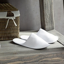 Παντόφλες Ξενοδοχείου Πετσετέ Eva Sole White 100% Terry Cotton One Size 100% Βαμβάκι