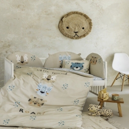 Κουβερλί Βρεφικό Little Friend Beige Nima 100% Βαμβάκι