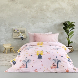 Κουβέρτα Παιδική Fairy Pink-Multi Nima Μονό 150x220cm Πολυέστερ