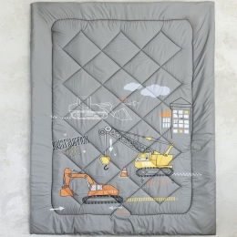 Πάπλωμα Παιδικό Under Construction Grey Nima Μονό 160x240cm Microfiber