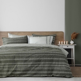 Παπλωματοθήκη Bold (Σετ 3τμχ) Green Nima King Size 240x260cm 100% Βαμβάκι