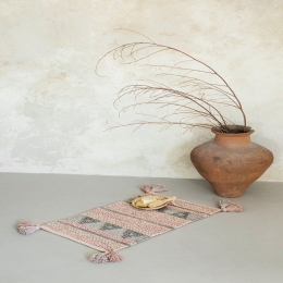 Πατάκι Μπάνιου Mamba Pink-Grey Nima 50X80cm 100% Βαμβάκι