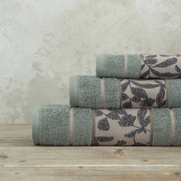 Πετσέτα Felicia Sage Green Nima Σώματος 70x140cm 100% Βαμβάκι