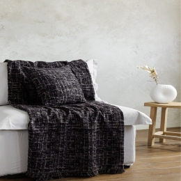 Ριχτάρι Cantata Black Nima Διθέσιο 180x240cm Ακρυλικό,Βαμβάκι, Polyester