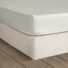 Σεντόνι Superior Satin Με Λάστιχο Fog Beige Nima Queen Size 165x240cm 100% Βαμβακοσατέν