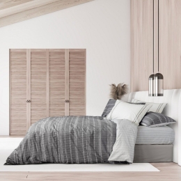 Σεντόνια Bold (Σετ 4τμχ) Grey Nima Υπέρδιπλο 240x260cm 100% Βαμβάκι