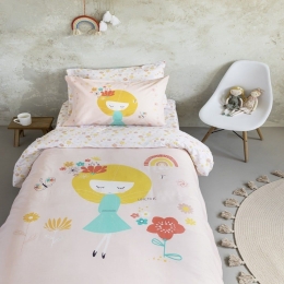 Σεντόνια Παιδικά Fairy Love (Σετ 3τμχ) Multi Nima Μονό 170x255cm 100% Βαμβάκι