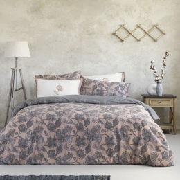 Σεντόνια Φανελένια Pristine (Σετ 4τμχ) Grey Nima Διπλό 220x260cm 100% Βαμβακερή Φανέλα