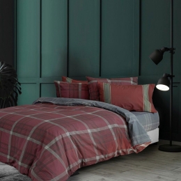 Σεντόνια Cozy Με Λάστιχο (Σετ 3τμχ) Bordo Nima Μονό 100x232cm 100% Βαμβάκι
