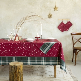 Τραπεζομάντηλο Χριστουγεννιάτικο Christmas Star Red Nima 150X190