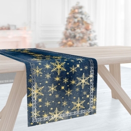 Runner Χριστουγεννιάτικο 2037 Laser Cut Blue Saint Clair 40Χ160 40x160cm