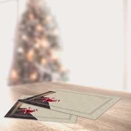 Σουπλά Χριστουγεννιάτικο 3019 Laser Cut Beige-Red Saint Clair 45x33cm