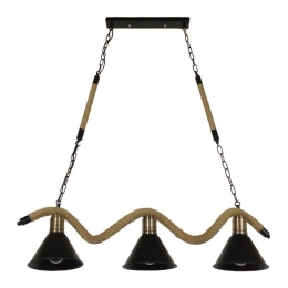 Φωτιστικό Οροφής - Ράγα Tymen 01189 Black GloboStar Σχοινί,Μέταλλο