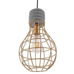 Φωτιστικό Οροφής Durant 01325 Grey-Beige GloboStar Τσιμέντο