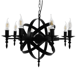 Φωτιστικό Οροφής Estelle 01003 Black GloboStar Μέταλλο