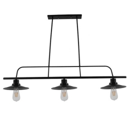 Φωτιστικό Οροφής- Ράγα Billiard Black 01009 GloboStar Μέταλλο
