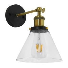 Φωτιστικό Τοίχου-Απλίκα Catherine 01074 Gold Globostar Μέταλλο,Γυαλί