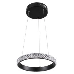 Φωτιστικό Οροφής Diamond 61126 Led 20W Φ25cm Black GloboStar Αλουμίνιο