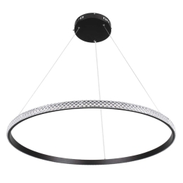 Φωτιστικό Οροφής Diamond 61132 Led 67W Φ80cm Black GloboStar Αλουμίνιο