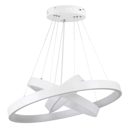 Φωτιστικό Οροφής Nemesis Trio 61168-Deco Led 100W Φ25+40+60cm White GloboStar Μέταλλο