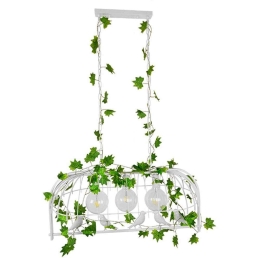 Φωτιστικό Οροφής Achillea 01647 3xΕ27 Με Πλέγμα 85,5x37,5x38cm White GloboStar