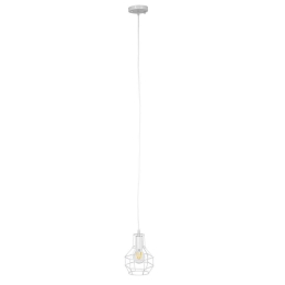 Φωτιστικό Οροφής Cage 00867 1xΕ27 Με Πλέγμα Φ15x22cm White GloboStar